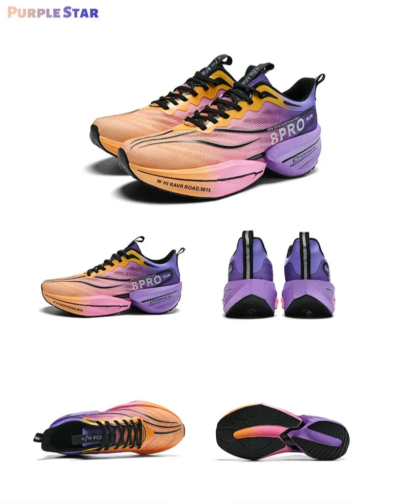 Specialty Carbon Plate Sports Running Shoes – Marathon Air Cushion, Men’s Breathable, Lightweight, Women’s Comfortable Nonskid Sneakers