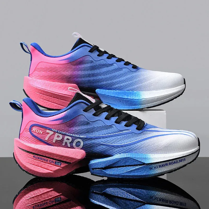 Specialty Carbon Plate Sports Running Shoes – Marathon Air Cushion, Men’s Breathable, Lightweight, Women’s Comfortable Nonskid Sneakers