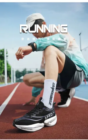 Specialty Carbon Plate Sports Running Shoes – Marathon Air Cushion, Men’s Breathable, Lightweight, Women’s Comfortable Nonskid Sneakers