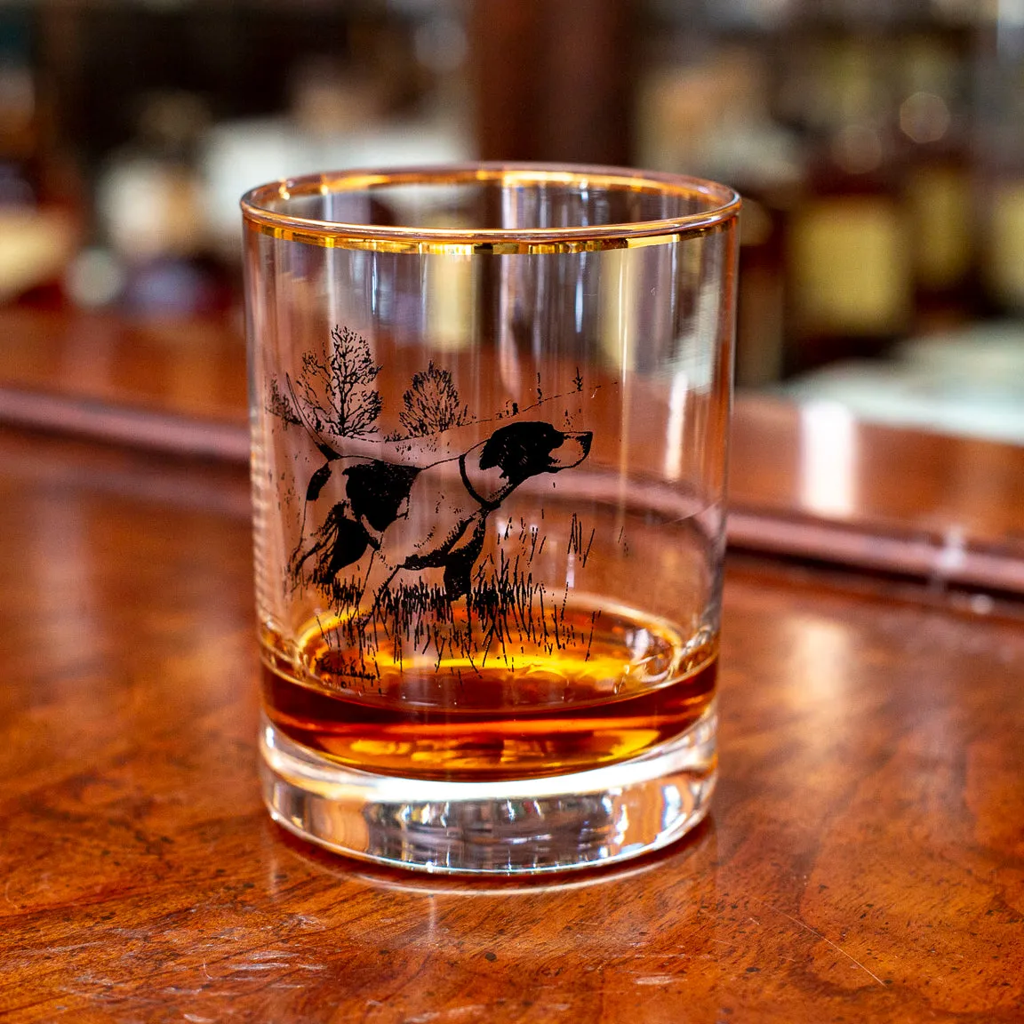 Sporting Dogs Double Old Fashioned (Set of 4)