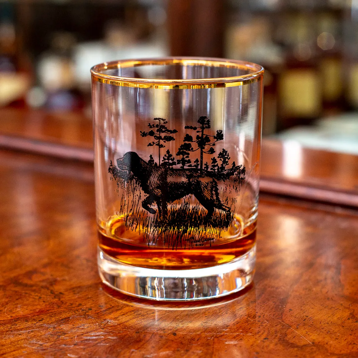 Sporting Dogs Double Old Fashioned (Set of 4)