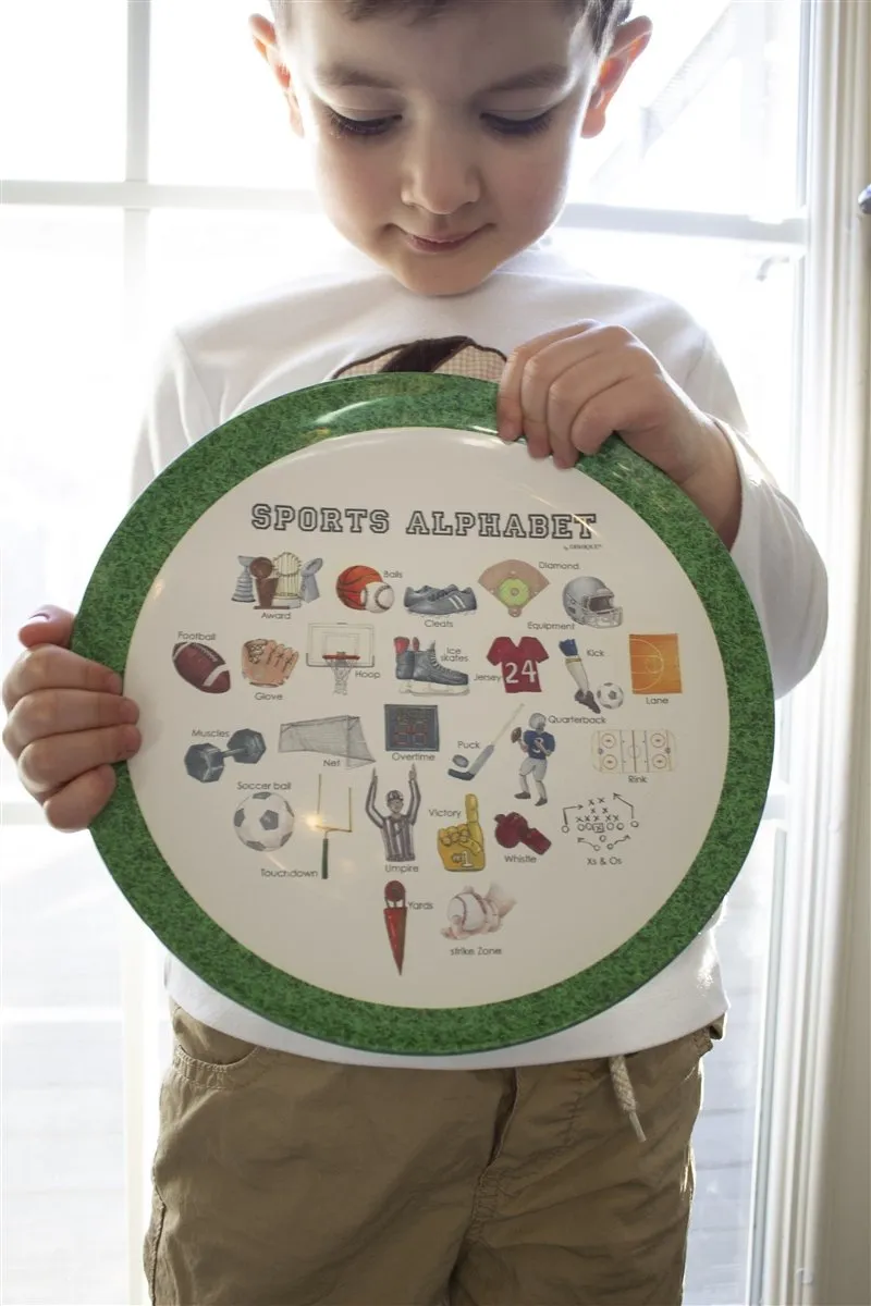 Sports Alphabet 10" Plastic Plate