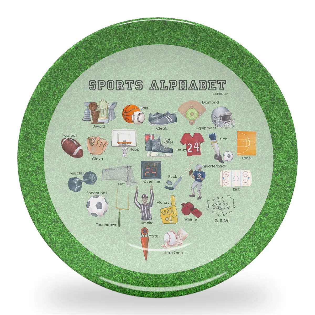 Sports Alphabet 10" Plastic Plate