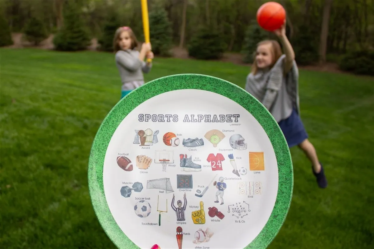 Sports Alphabet 10" Plastic Plate