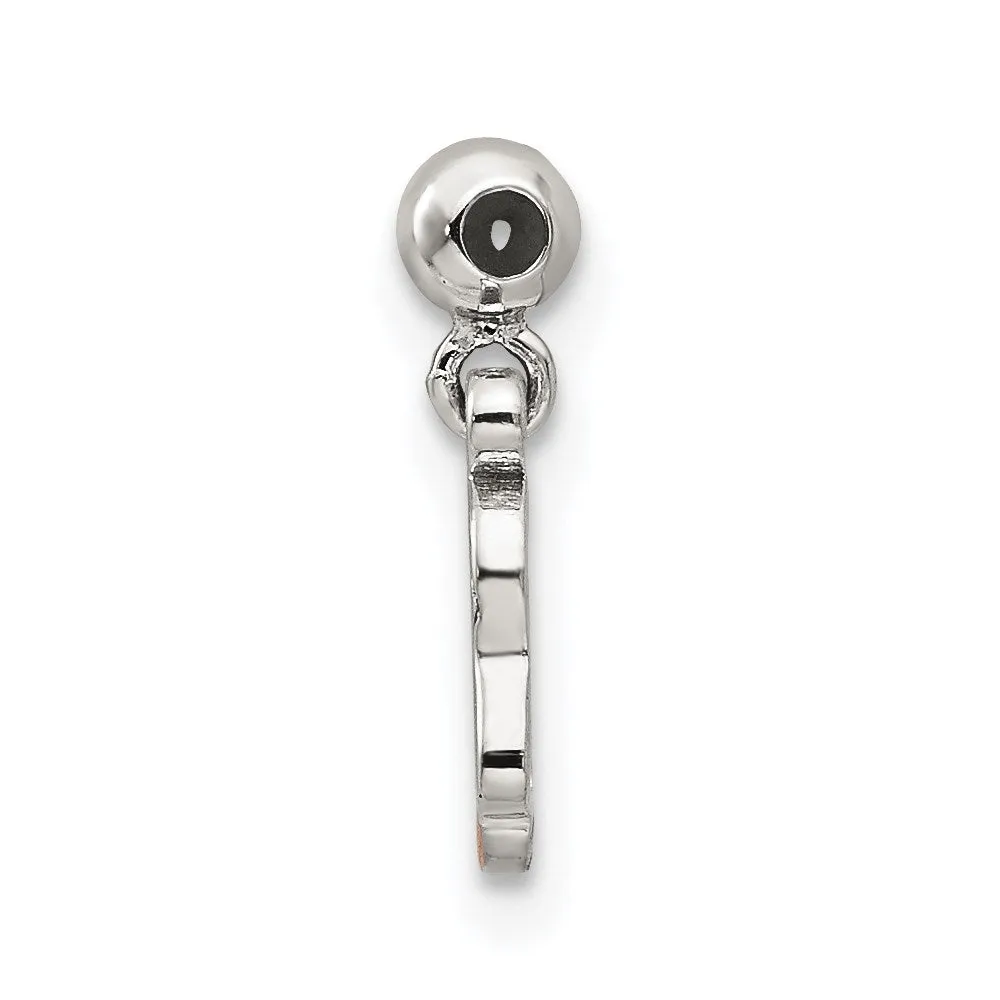 Sterling Silver Mio Memento Enamel Dangle Ballet Shoes Charm