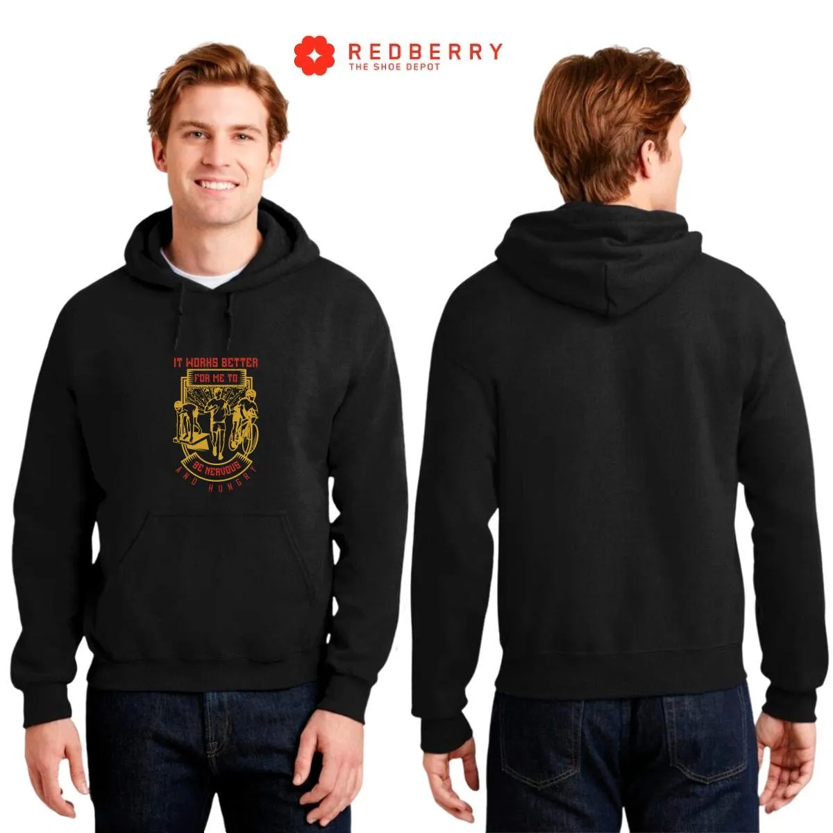Sudadera Hombre  Hoodie Running Correr Maratón 017