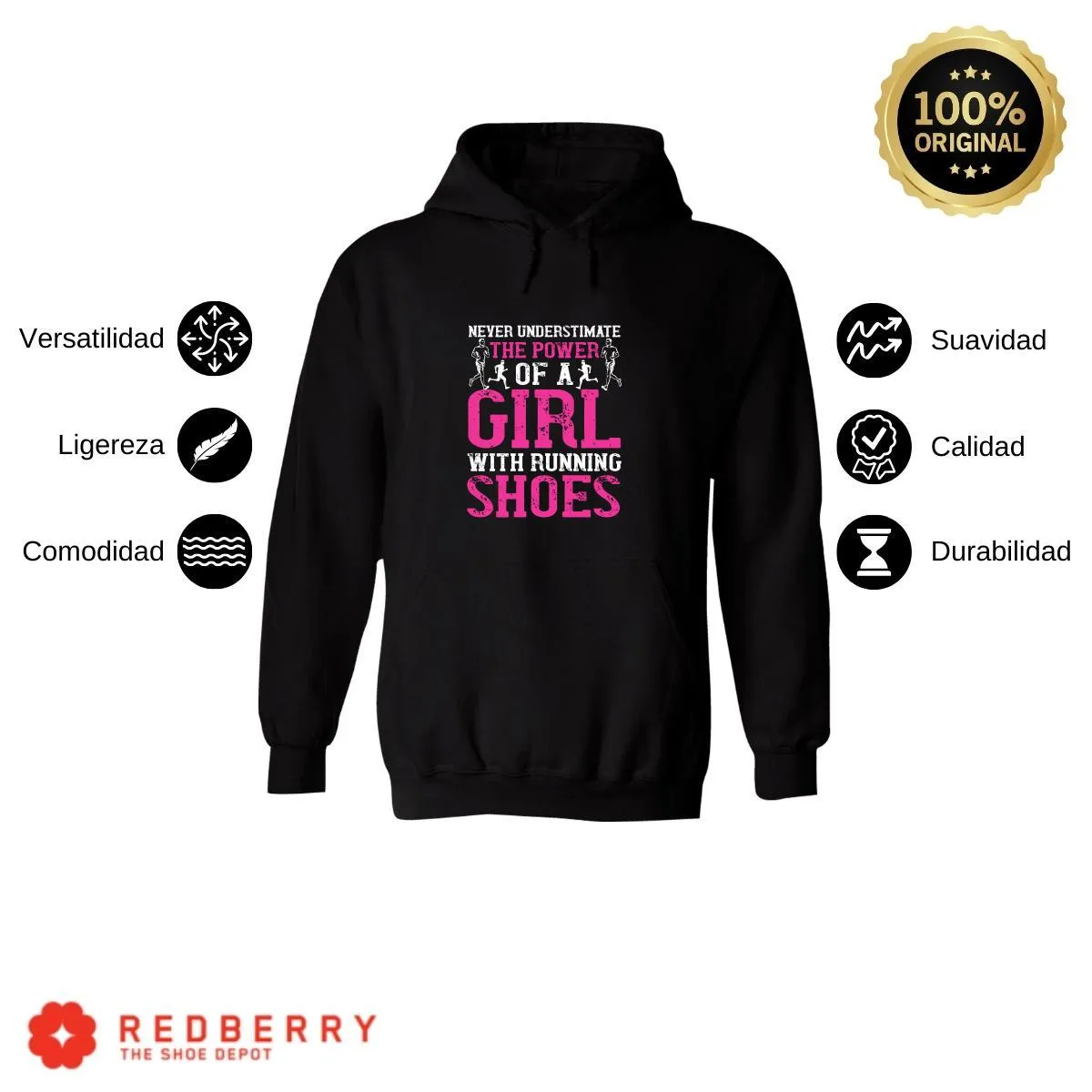 Sudadera Hombre  Hoodie Running Correr Maratón 022