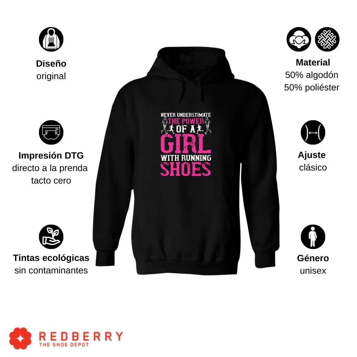 Sudadera Hombre  Hoodie Running Correr Maratón 022