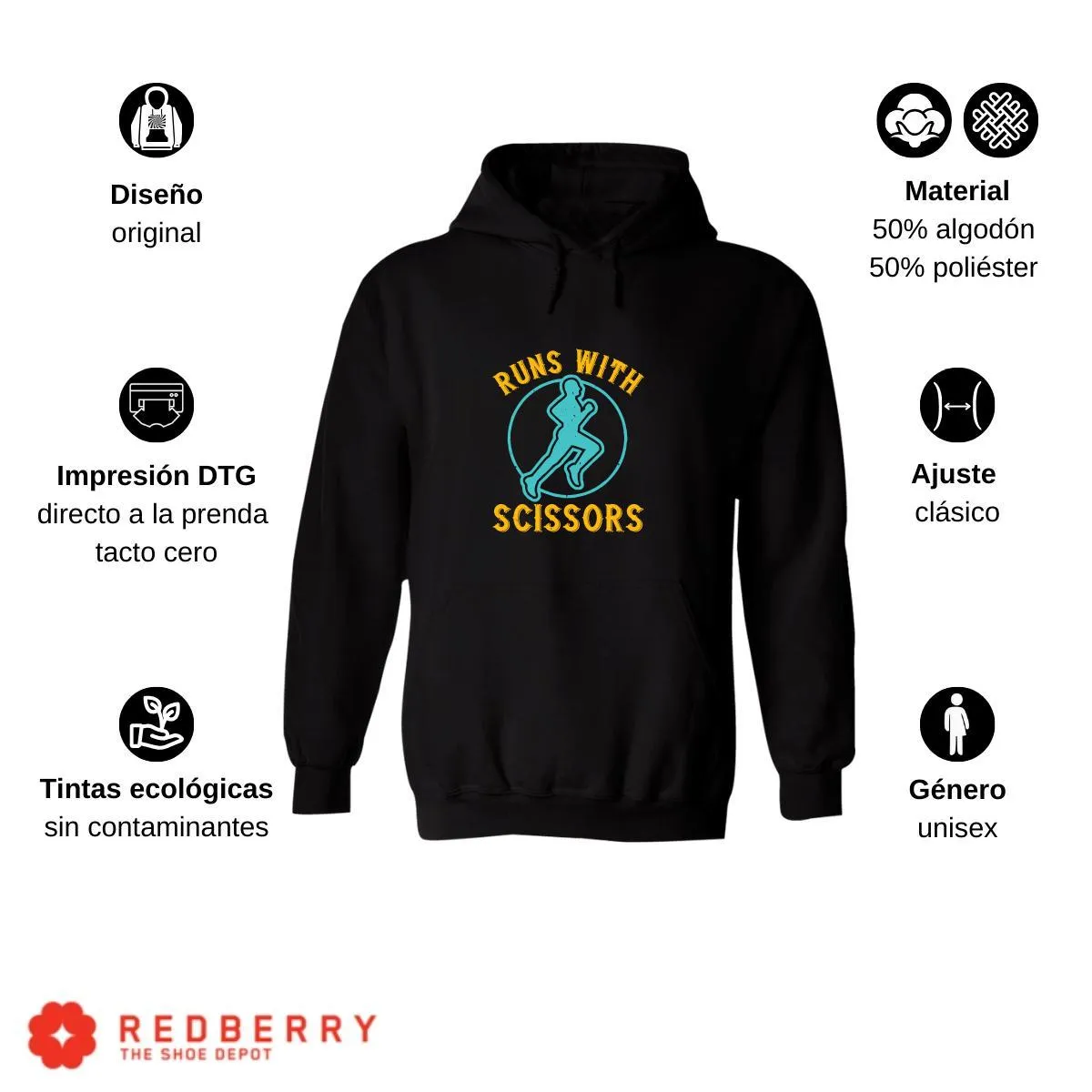 Sudadera Hombre  Hoodie Running Correr Maratón 026