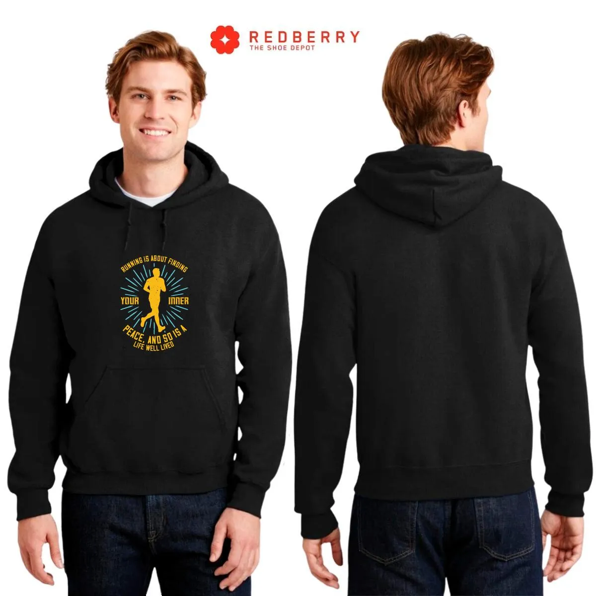 Sudadera Hombre  Hoodie Running Correr Maratón 029