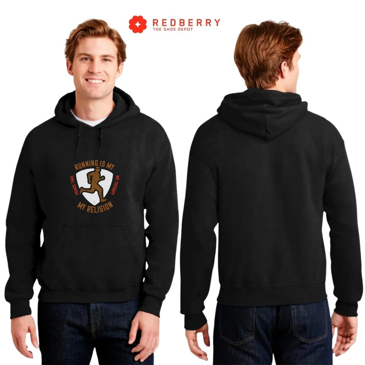 Sudadera Hombre  Hoodie Running Correr Maratón 030