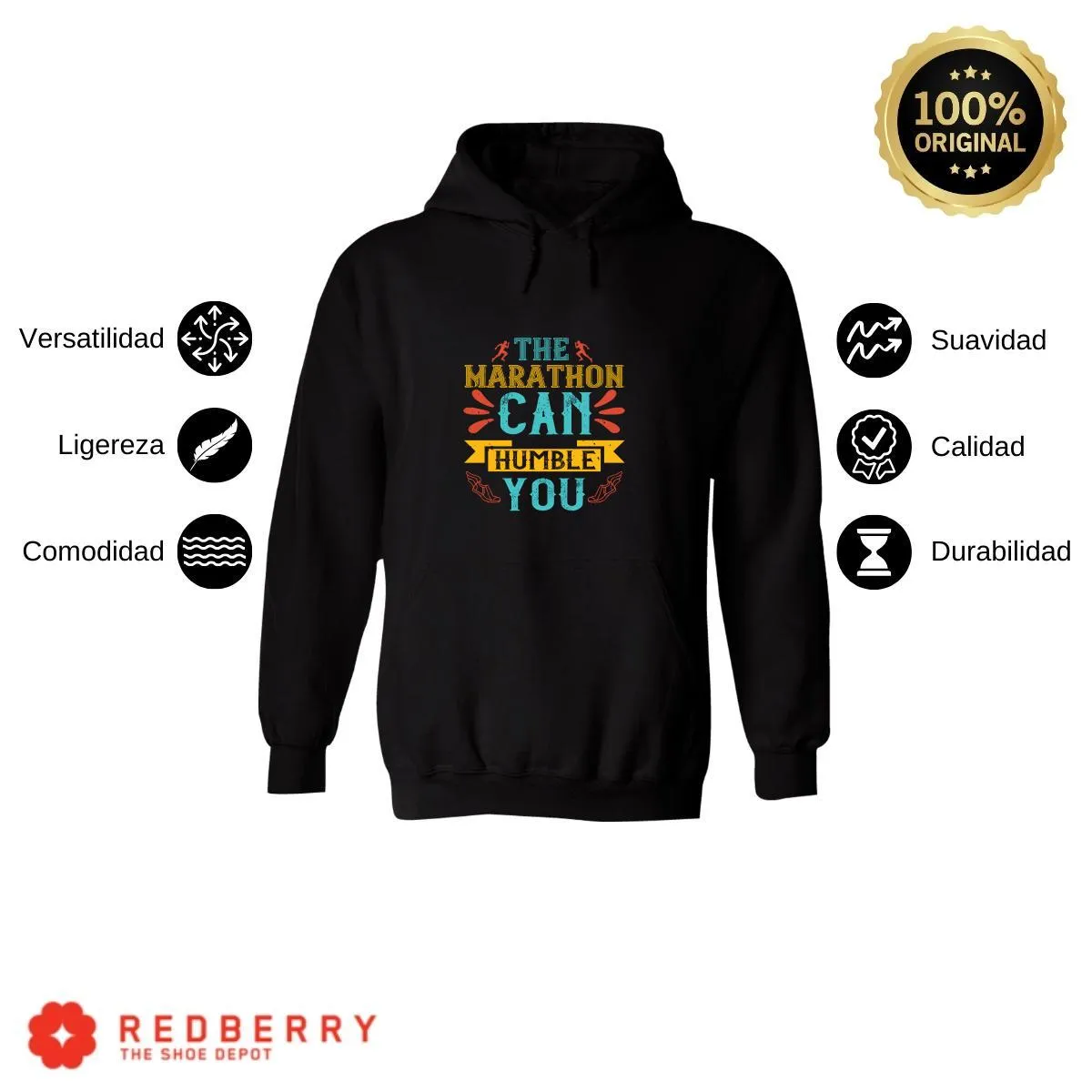 Sudadera Hombre  Hoodie Running Correr Maratón 037
