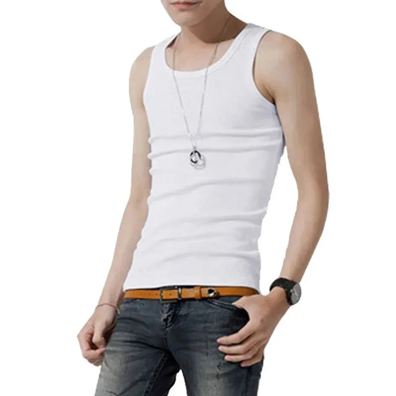 Summer Quick Dry Men's Sports T-Shirt - Solid Color Sleeveless Gym Muscle Tank Top, Fitness Gym Tops, Bodybuilding Running Tees