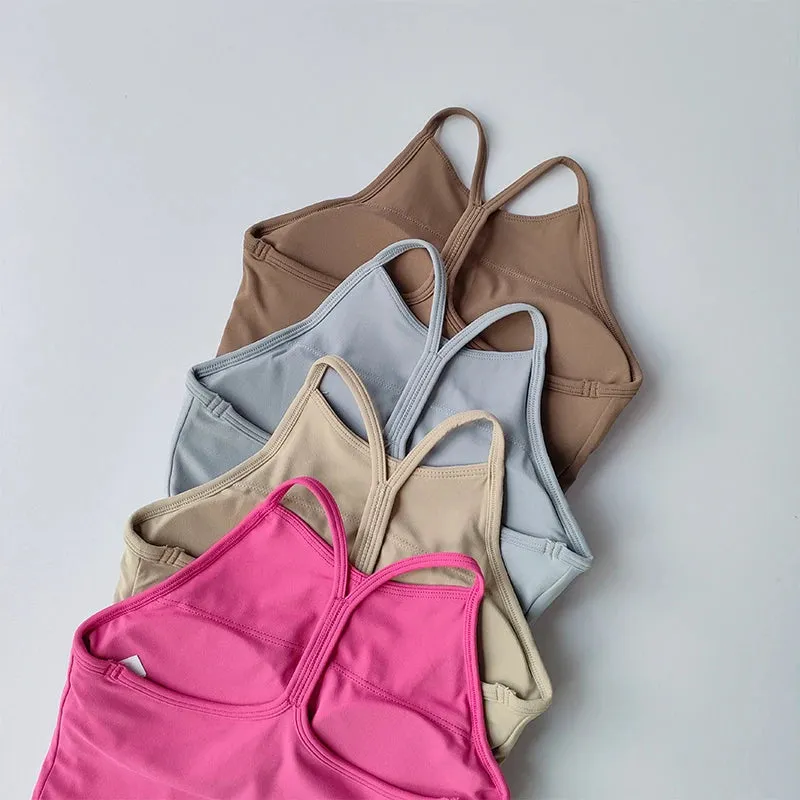 Summer Sports Underwear Women's Fitness Running Camisole - Shockproof and Sagging Sexy Beauty Back Yoga Bra, Quick Drying