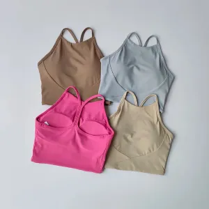 Summer Sports Underwear Women's Fitness Running Camisole - Shockproof and Sagging Sexy Beauty Back Yoga Bra, Quick Drying