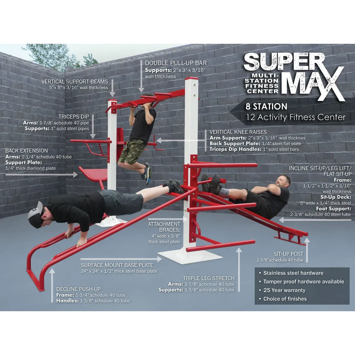SuperMAX 8 Station Fitness System