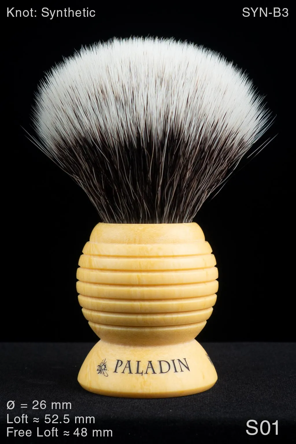 Synthetic Beehive 26 mm Satin Antique Ivory