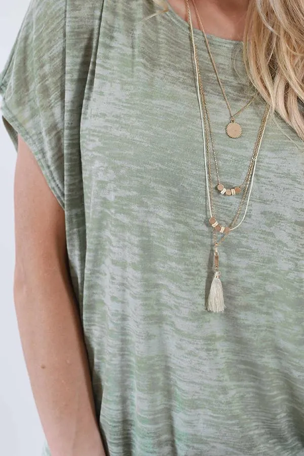 Take a Bow Sage Green Top