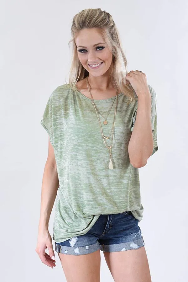 Take a Bow Sage Green Top