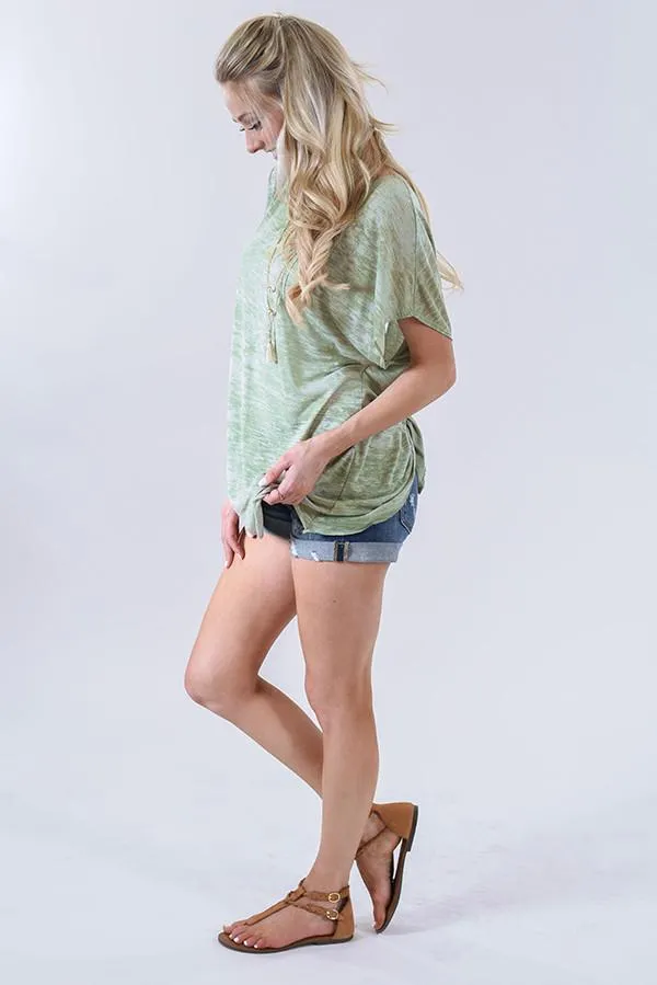 Take a Bow Sage Green Top