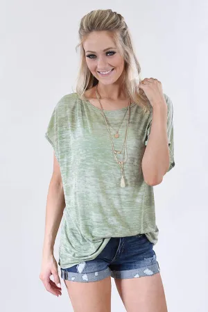 Take a Bow Sage Green Top