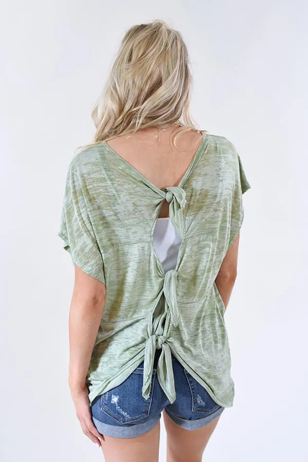 Take a Bow Sage Green Top