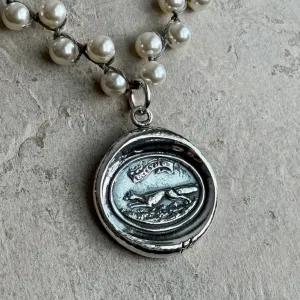 Tally Ho Wax Stamp Fox Necklace