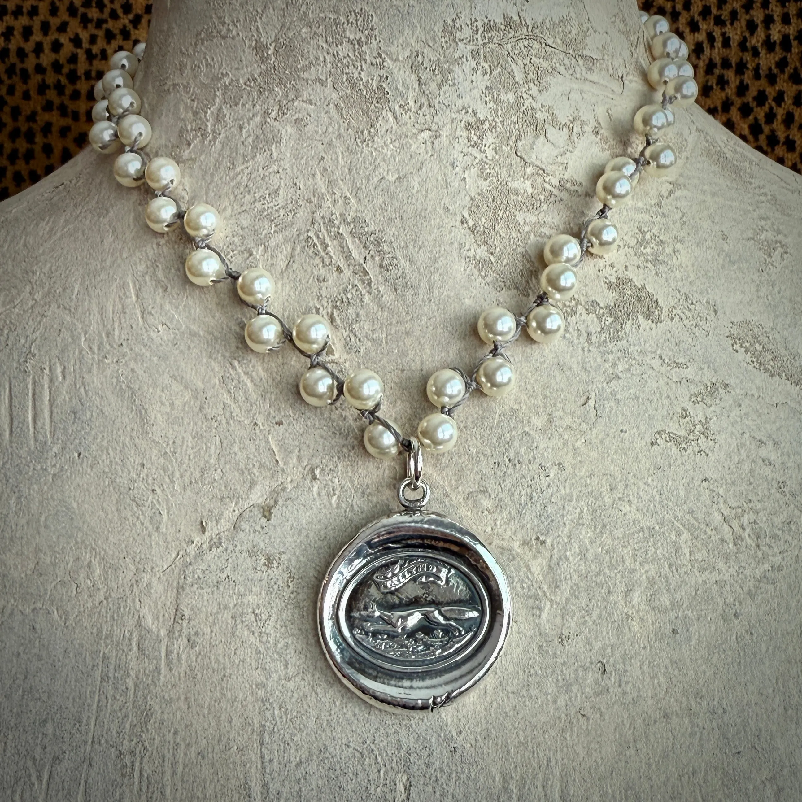 Tally Ho Wax Stamp Fox Necklace