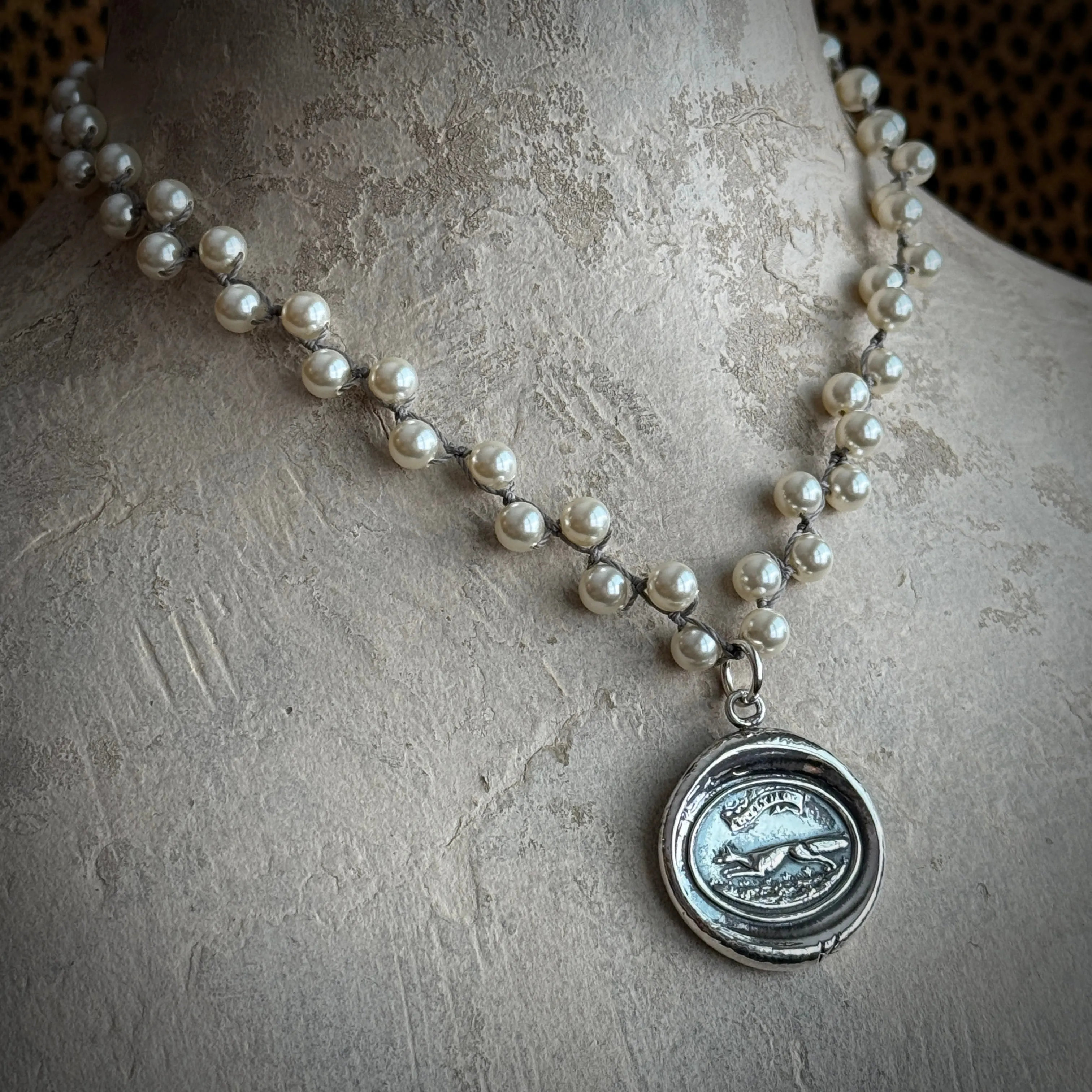 Tally Ho Wax Stamp Fox Necklace