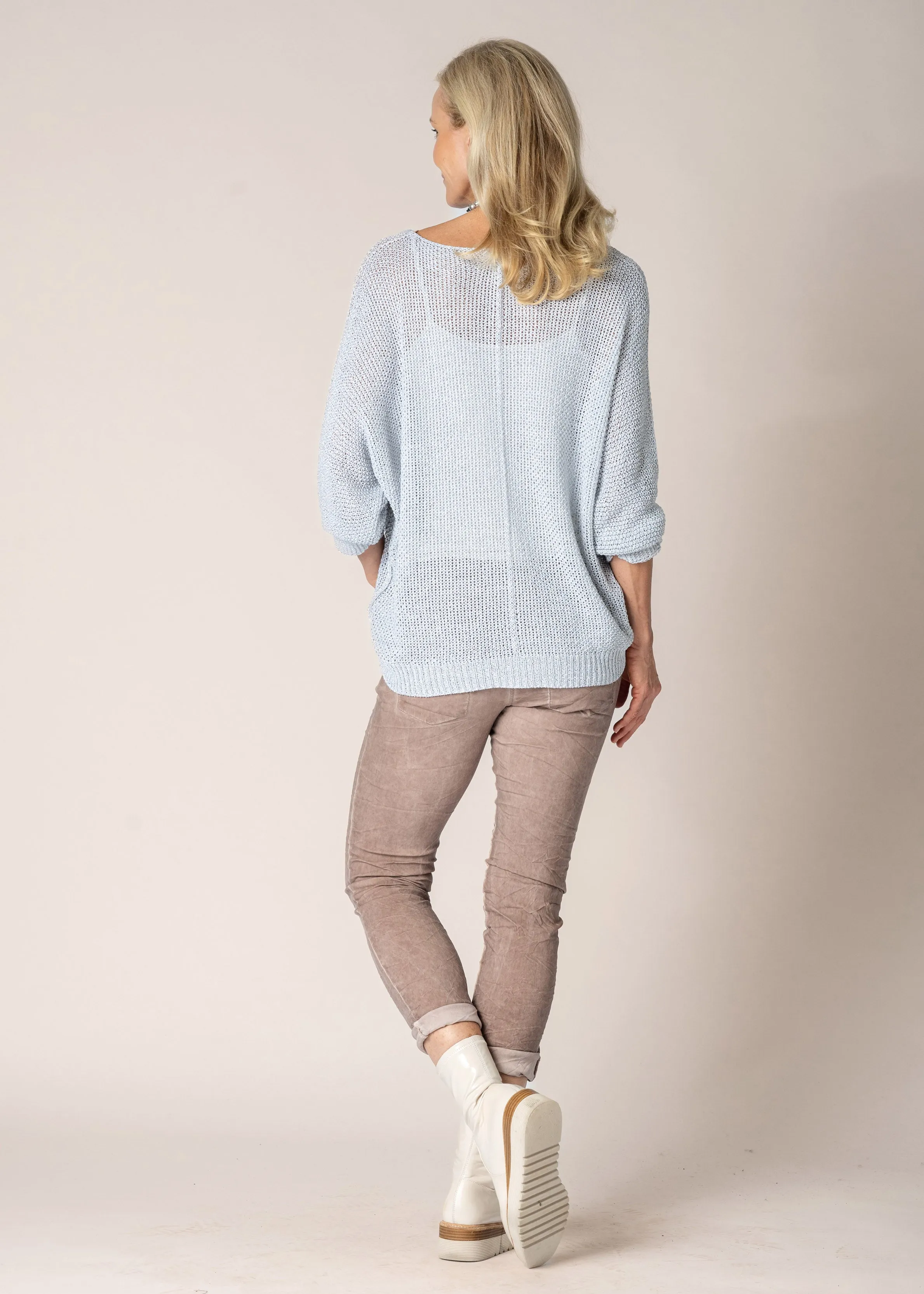 Tanaka Knit Top in Silver