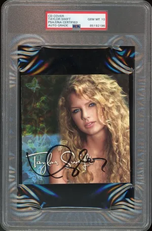 Taylor Swift Signed Debut CD 1st Cover Album PSA/DNA Auto GEM MINT 10