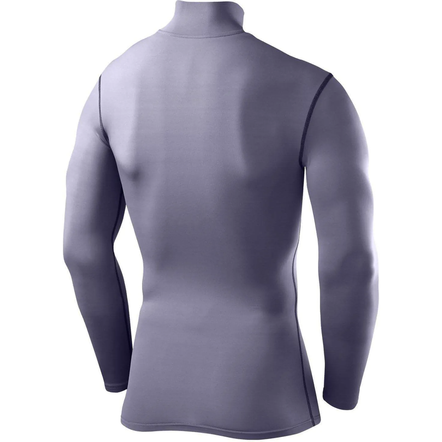 TCA PowerLayer Long Sleeve Mock Mens Compression Top - Grey