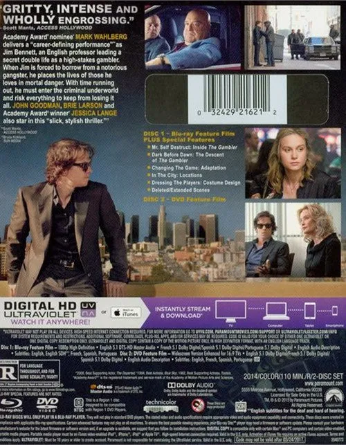 The Gambler Blu-ray   DVD   Digital HD (2-Disc Set) (Free Shipping)