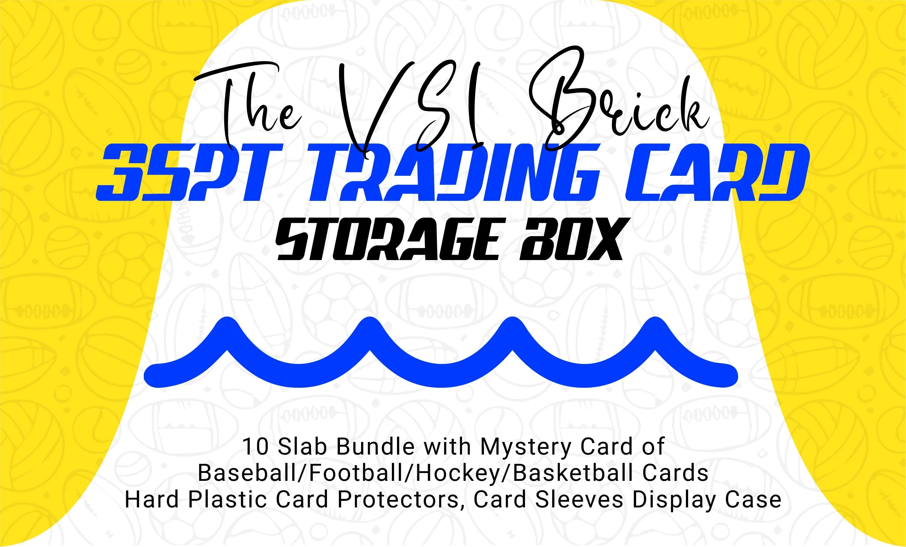 The VSI Brick - 10 Slab 35pt Bundle with Mystery Card Baseball Football Hockey Basketball Cards
