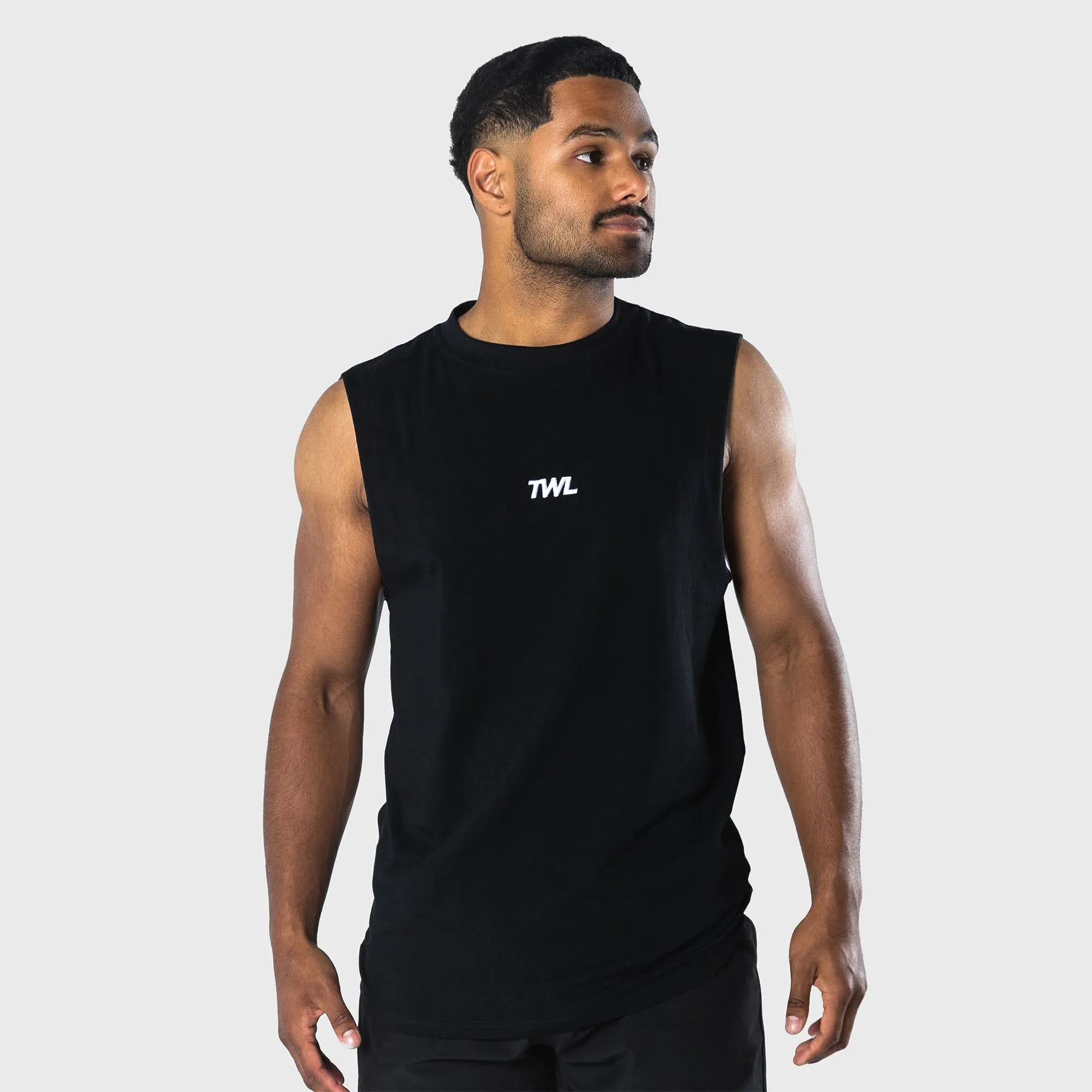 TWL - OVERSIZED MUSCLE TANK - BLACK/WHITE