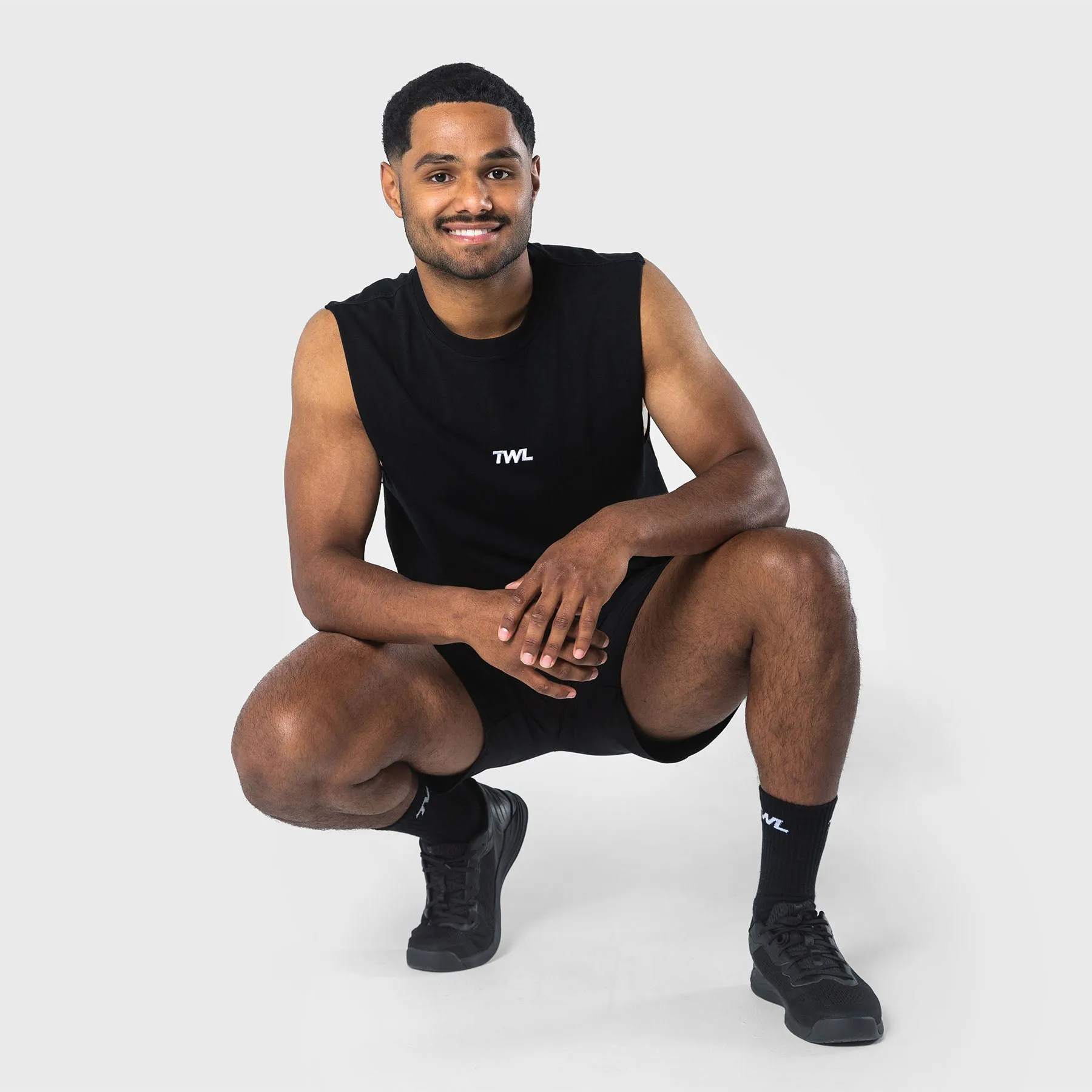 TWL - OVERSIZED MUSCLE TANK - BLACK/WHITE