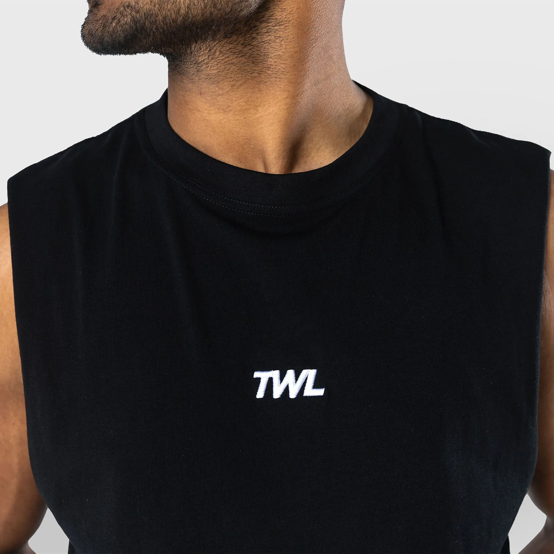 TWL - OVERSIZED MUSCLE TANK - BLACK/WHITE