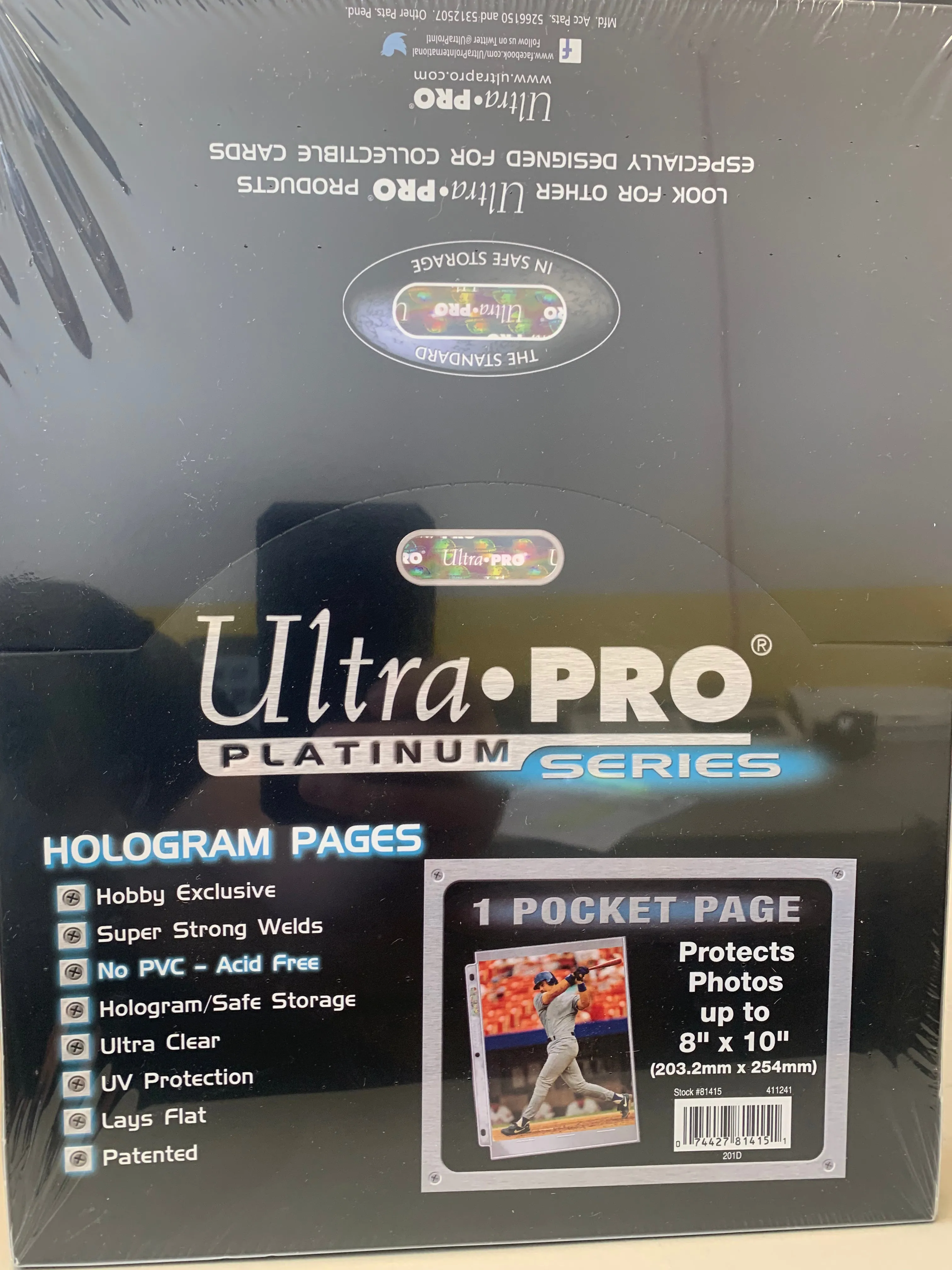Ultra Pro Platinum Series Pocket Pages (100ct) for Cards and Photos