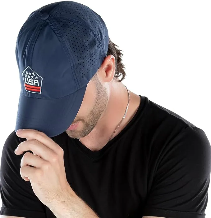 USA Shield Laser Cut Running Cap by Funky Junque