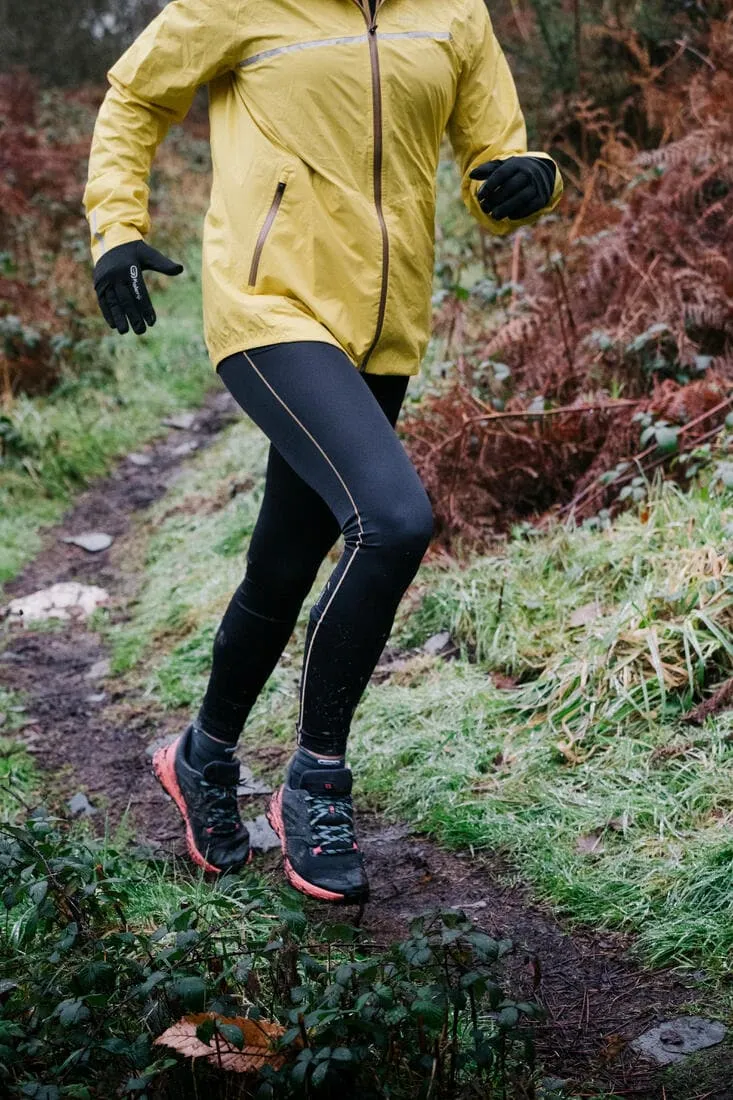 Veste imperméable de running & trail running Femme - KIPRUN Run 500 Rain Jaune