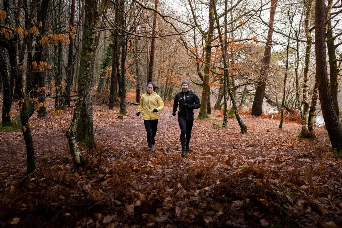 Veste imperméable de running & trail running Femme - KIPRUN Run 500 Rain Jaune