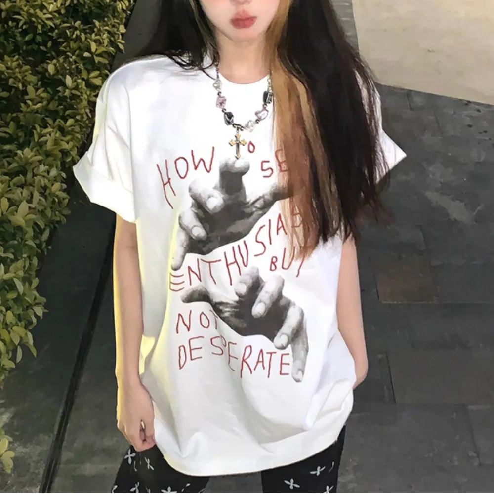 Vintage Street Letter Graphic T-shirt