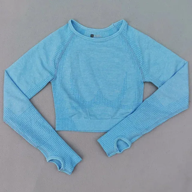Vital Seamless Long Sleeve Yoga Crop Top for Women