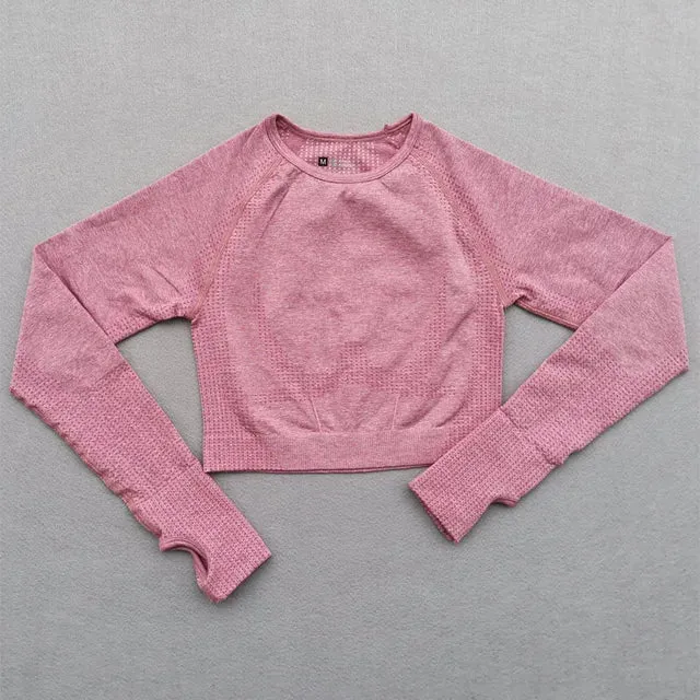 Vital Seamless Long Sleeve Yoga Crop Top for Women