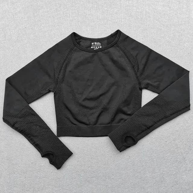 Vital Seamless Long Sleeve Yoga Crop Top for Women