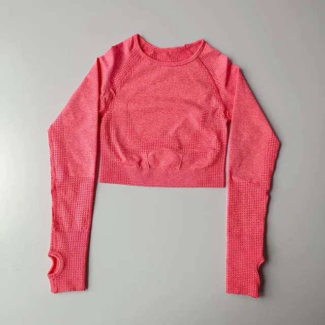 Vital Seamless Long Sleeve Yoga Crop Top for Women