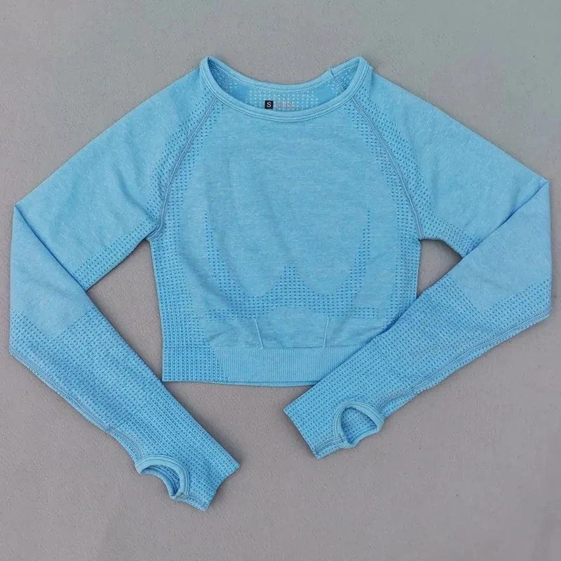 Vital Seamless Long Sleeve Yoga Crop Top for Women
