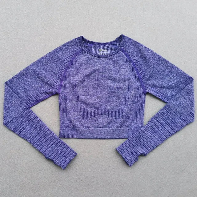 Vital Seamless Long Sleeve Yoga Crop Top for Women