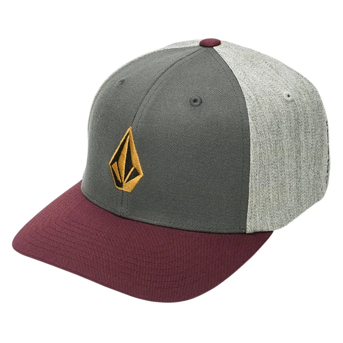 Volcom Full Stone Heather HTHR Flexfit Cap - Merlot