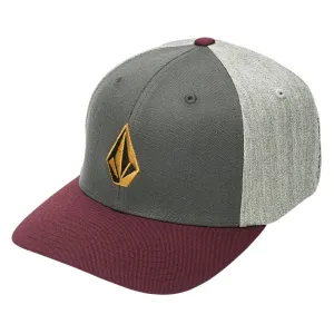 Volcom Full Stone Heather HTHR Flexfit Cap - Merlot